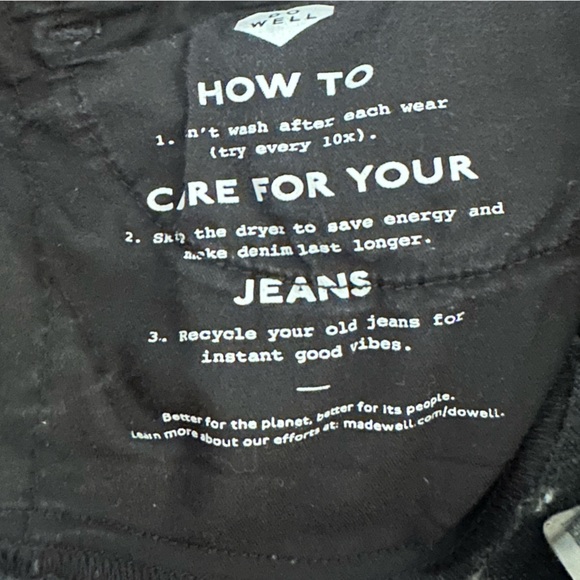 Madewell 10” High Rise Skinny Jeans in faded black, size 27P - Picture 8 of 10